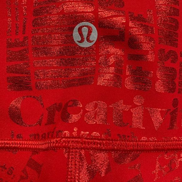 LULULEMON Red Manifesto Wunder Under High Rise Tight 28” Full On Luxtreme size 6 - Picture 13 of 13